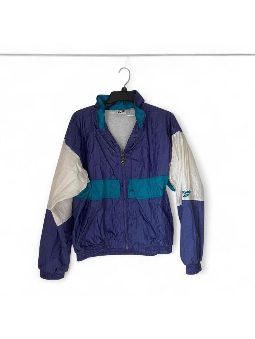 Y2K Reebok blue windbreaker jacket Women's Size Medium vintage